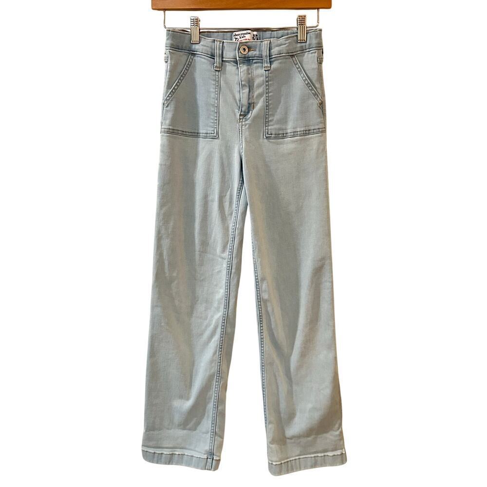 Abercrombie Kids High Rise Wide Leg Jeans sz 15/16 SLIM